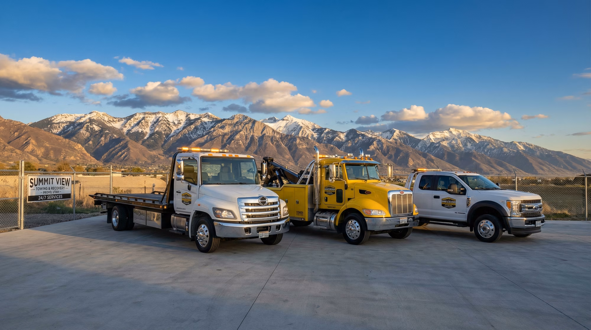 Fleet of towing vehicles providing full towing services in Taylorsville Utah